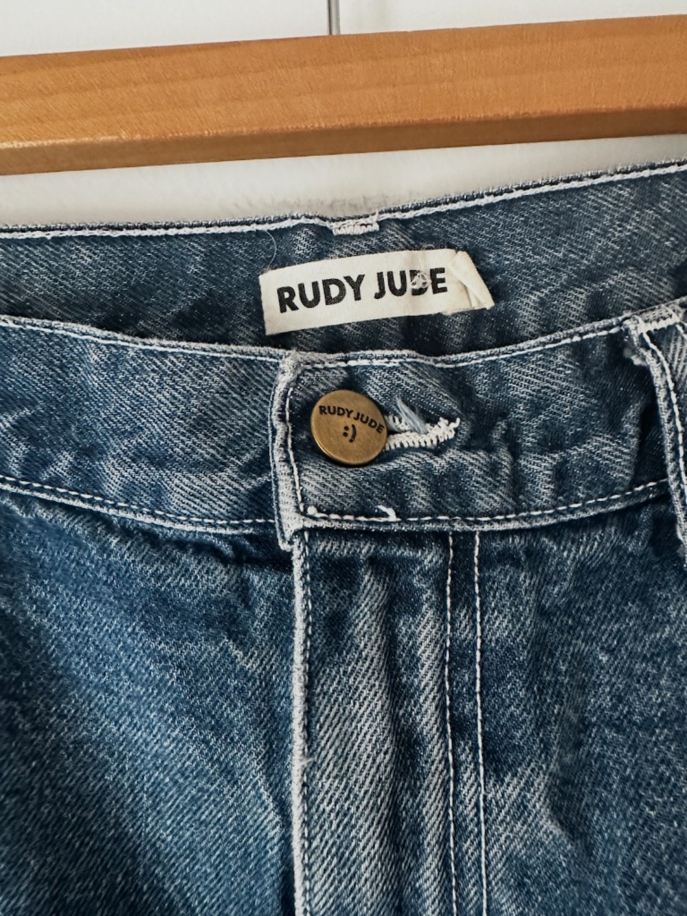 Rudy Jude Adult Roper Barrel Jeans High Rise Indigo Denim - Picture 4 of 6
